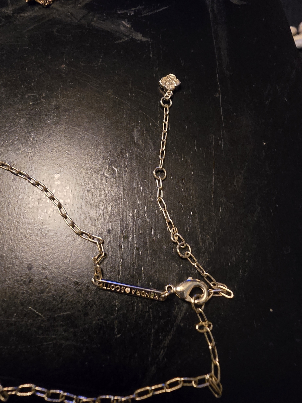 Kendra Scott Gold Paperclip Chain Necklace with Branded Bar